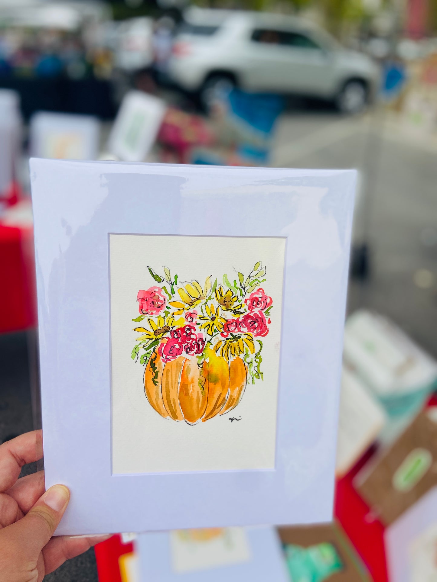 Floral Pumpkin “Fall”