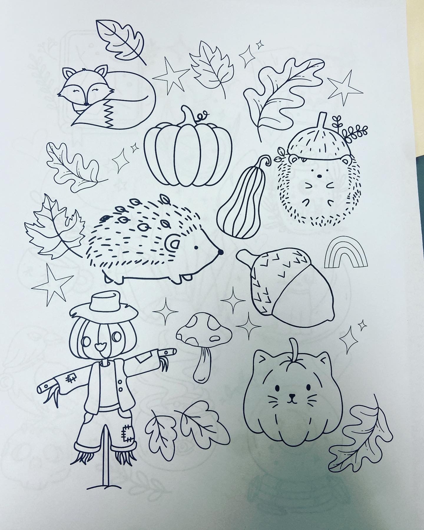 Fall Themed Coloring Pages and Crayons!