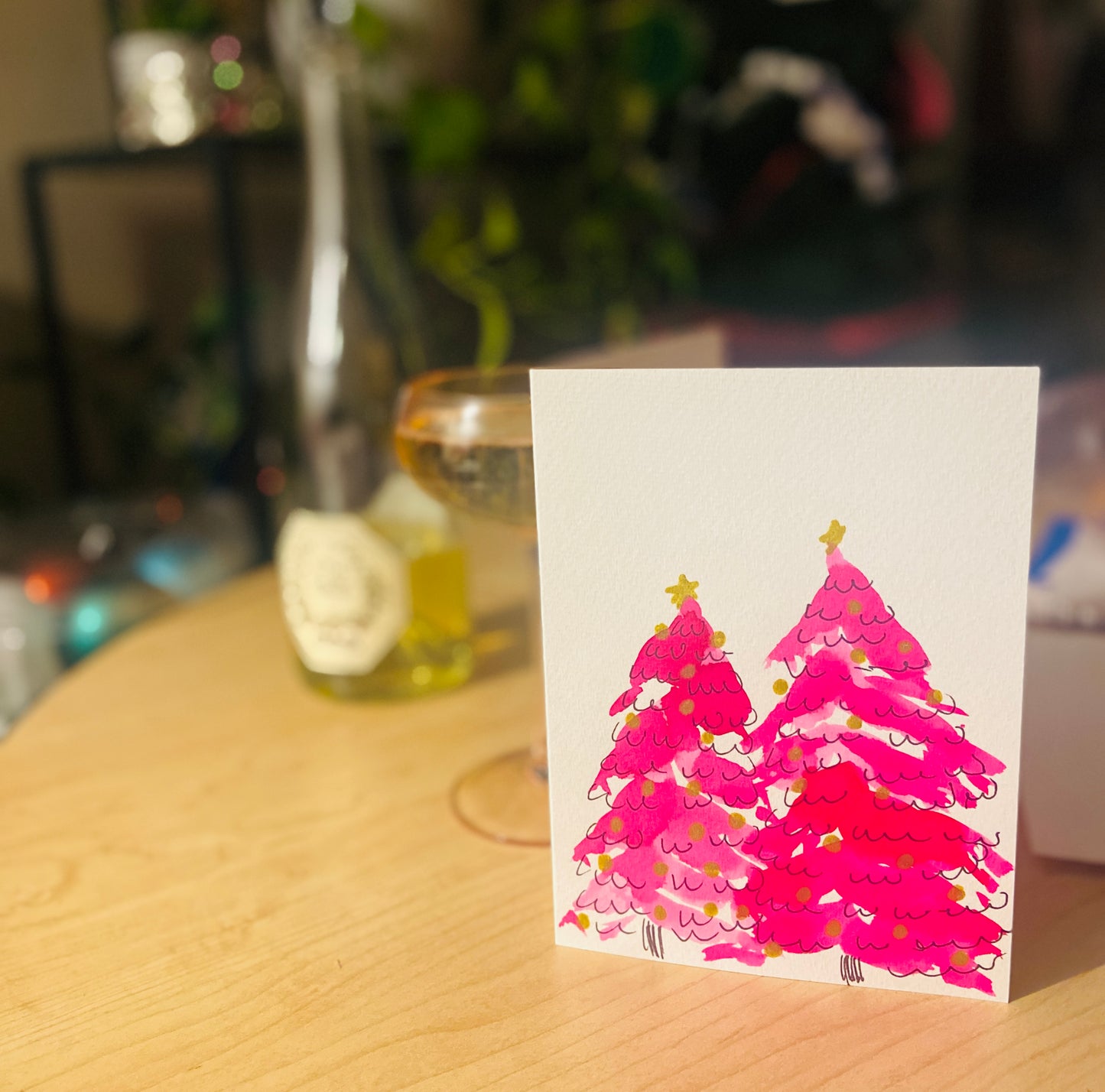 Card - Pink Trees