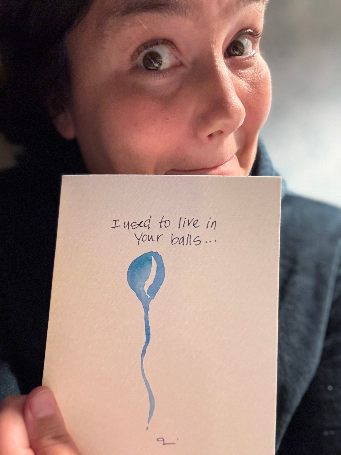 Fathers Day Card - I Used to Live in Your Balls