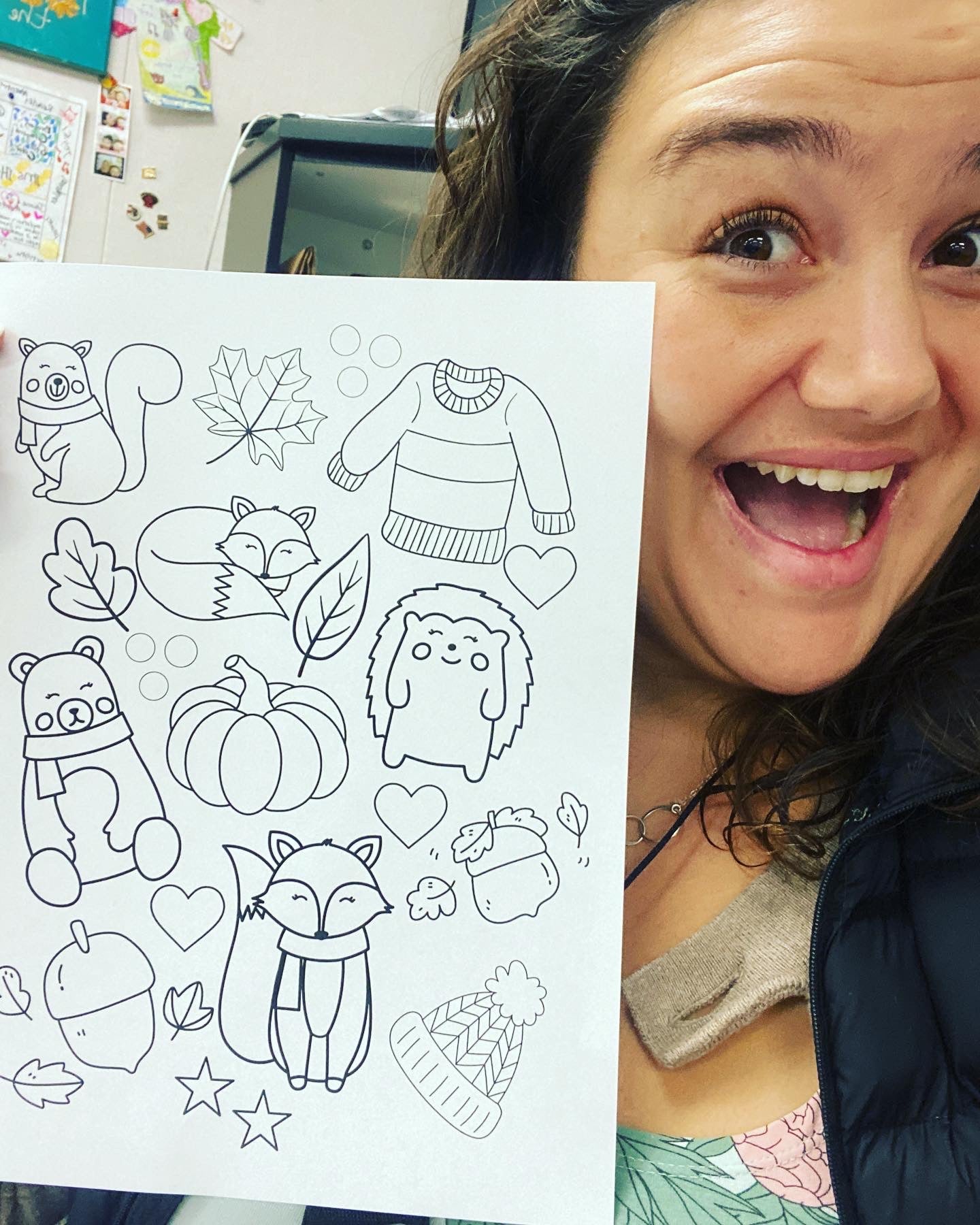 Fall Themed Coloring Pages and Crayons!