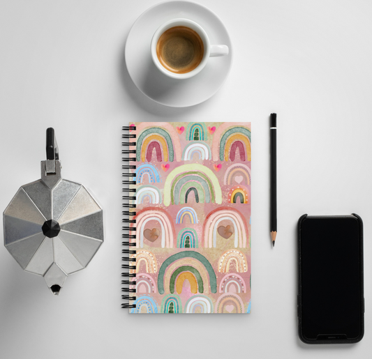 Watercolor Rainbow notebook