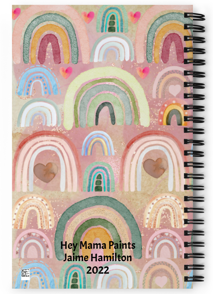 Watercolor Rainbow notebook