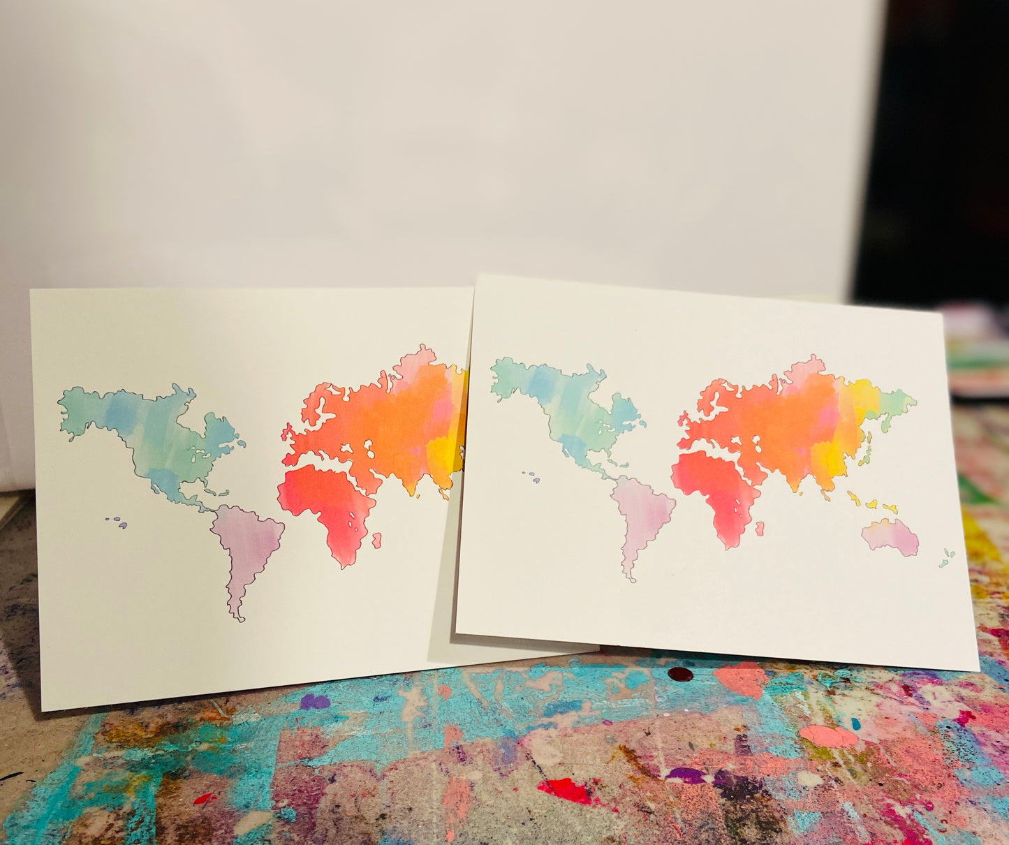 World Map Card