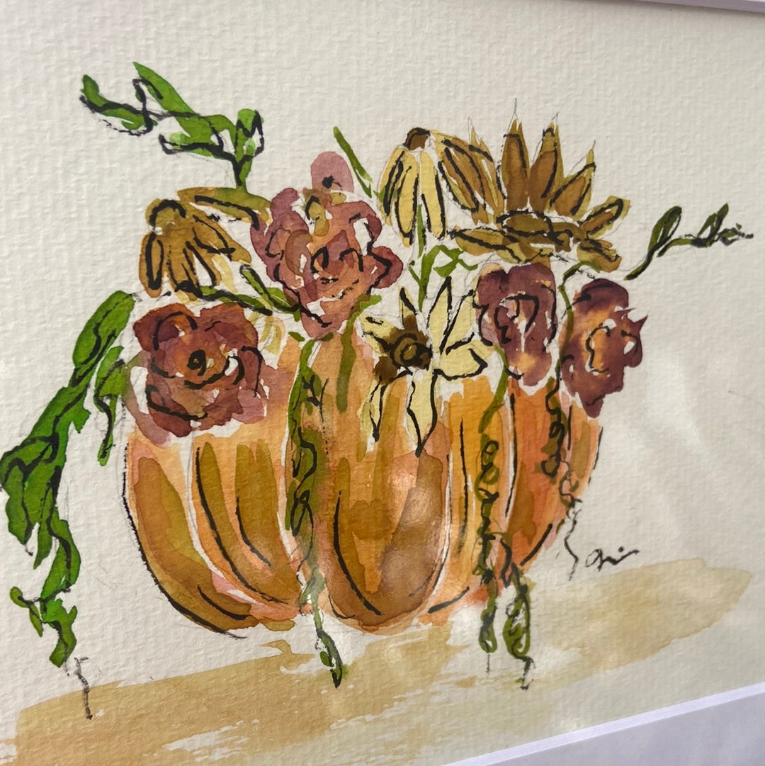 Floral Pumpkin “Autumn Colors”