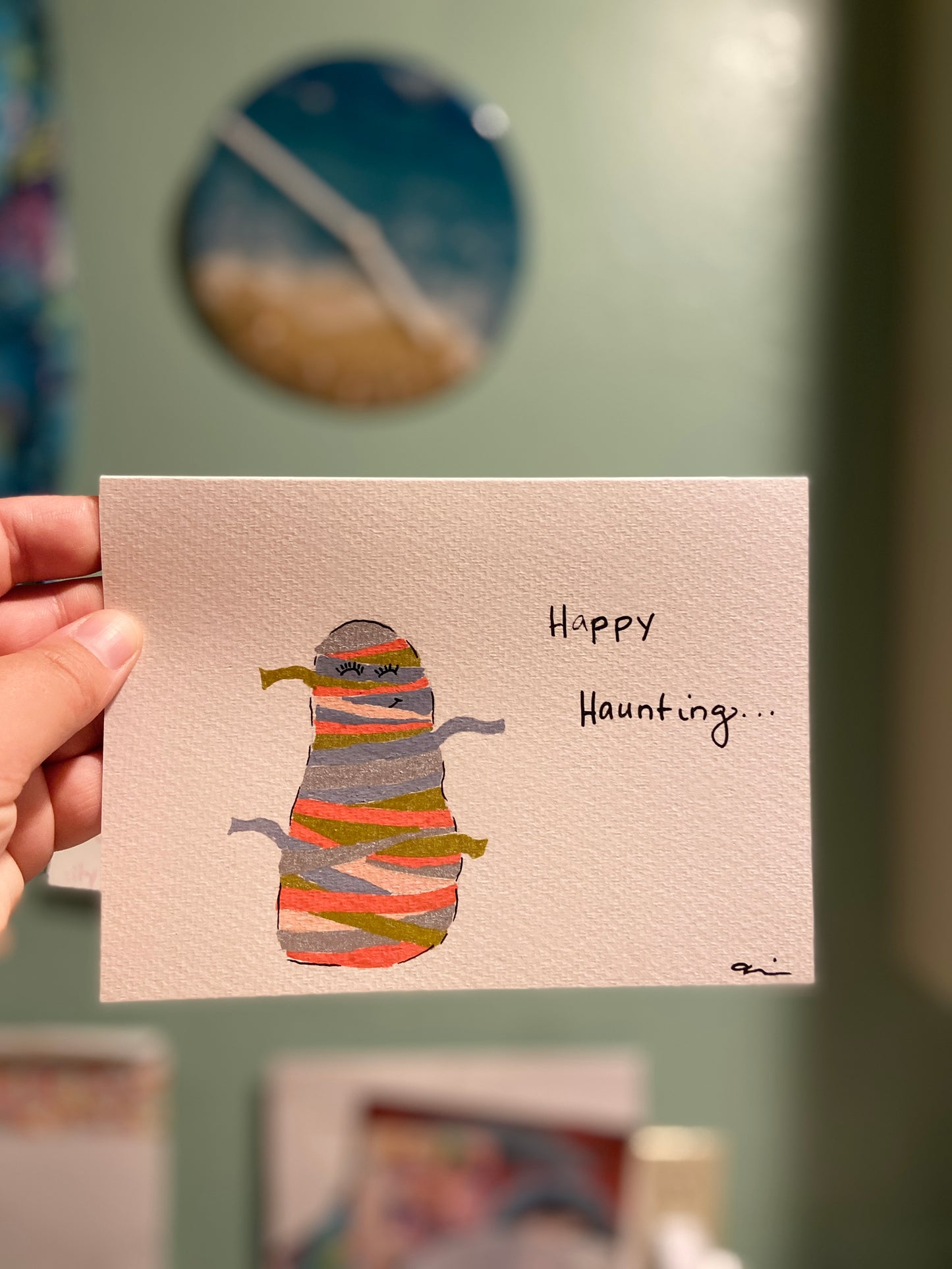 Happy Haunting Mummy - Card