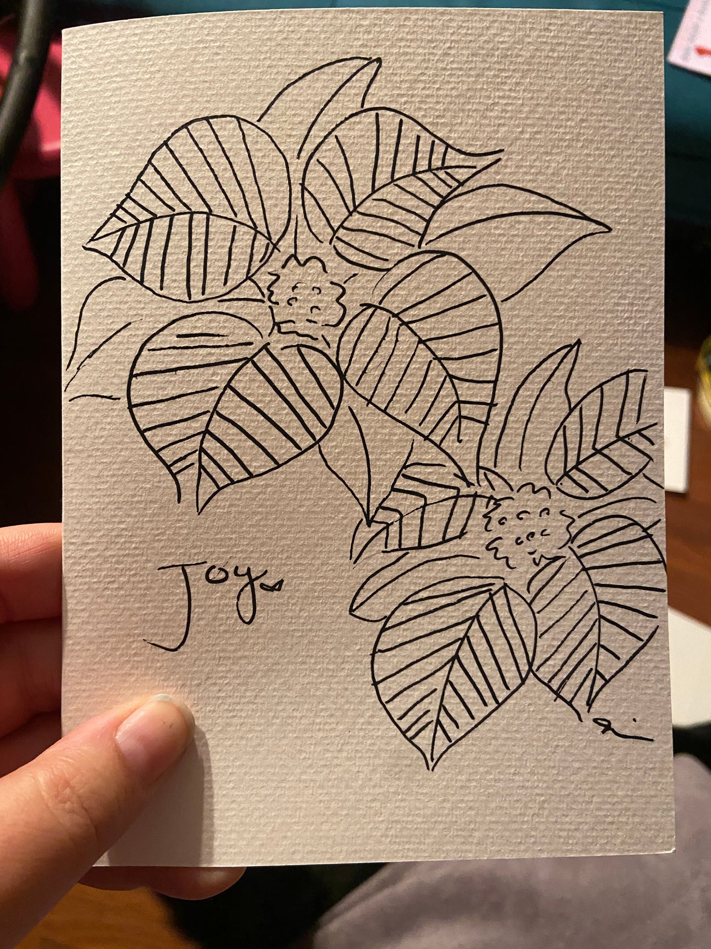 Poinsettia Card