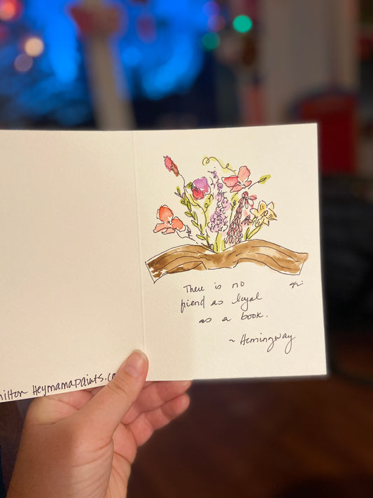 Card - Florals From a Book