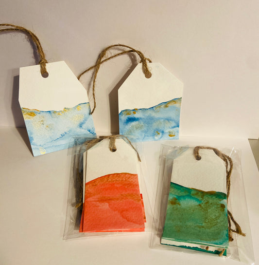 Gift Tags - hand painted watercolor