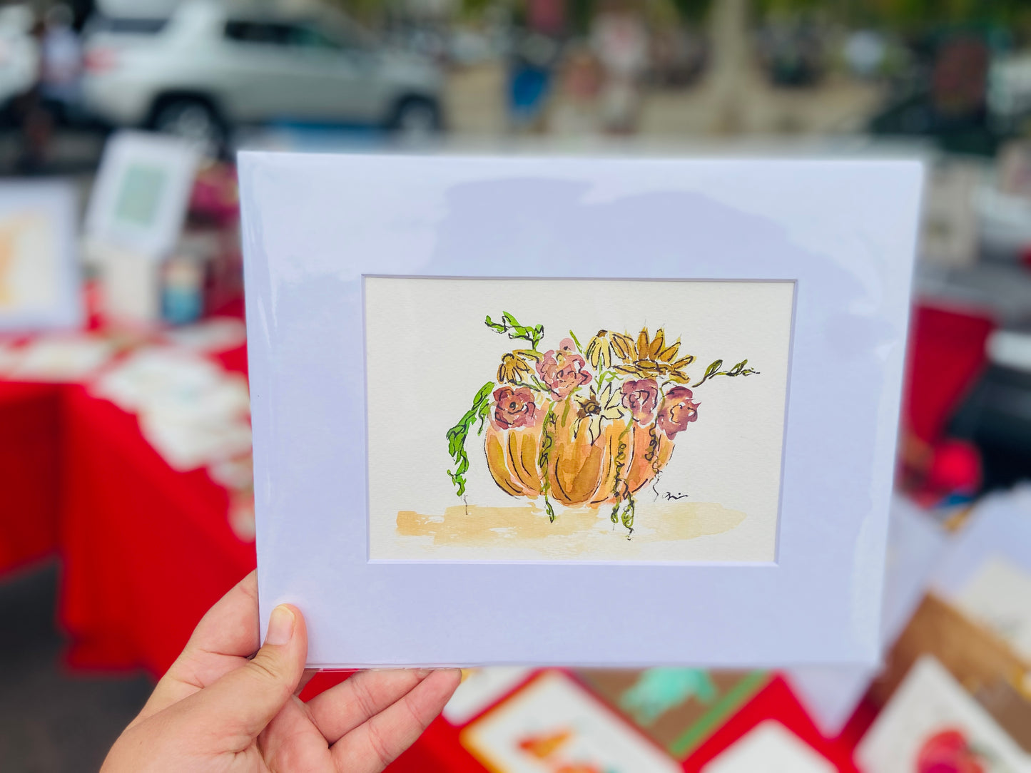 Floral Pumpkin “Autumn Colors”