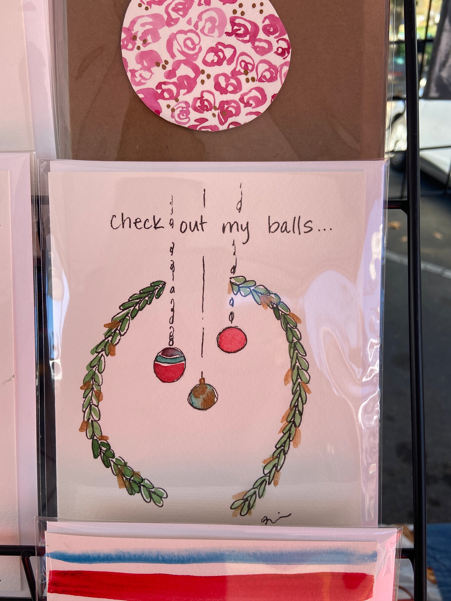 Check out my balls - card